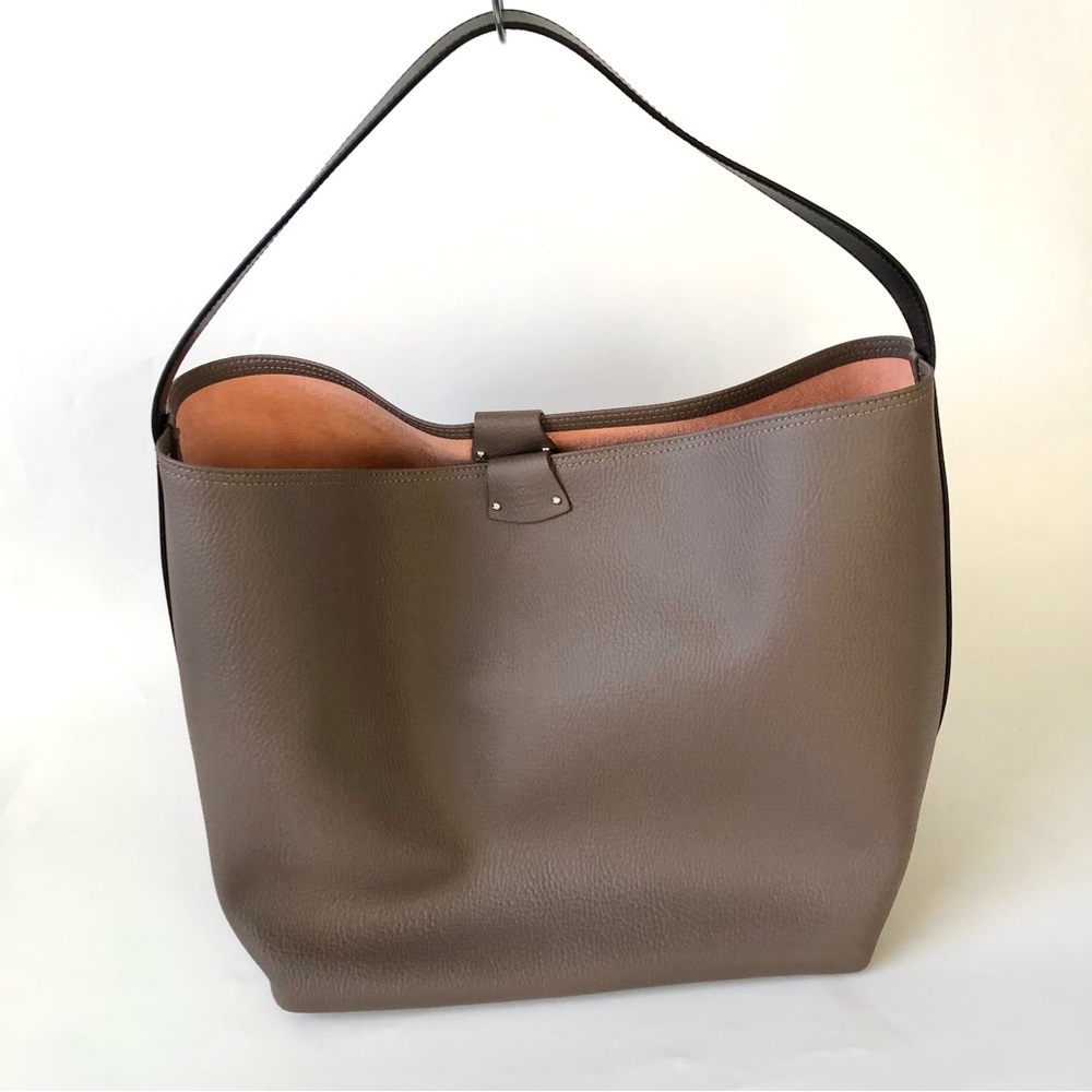 Fairchild Bldwin Arabella Taupe Leather large Tote Bag